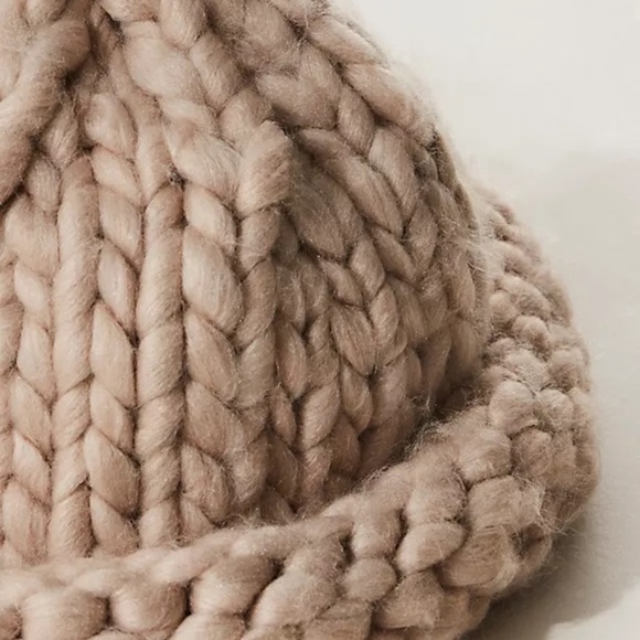 Free People X Wyeth Chunky Knit Beanie Tan New main image 5